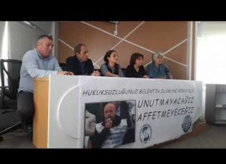 Kalp kriziyle ölen SES üyesi Bülent Uçar için SES genel merkezindeki basın toplantısındaydık