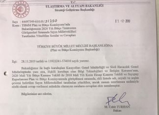 ULAŞTIRMA VE ALTYAPI BAKANI M. CAHİT TURHAN’IN SORULARIMA CEVAPLARI