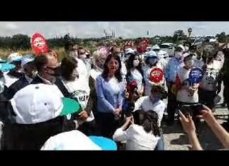 Edirne cezaevi önünde açıklama yapıyoruz Sn Pervin Buldan konuşuyor