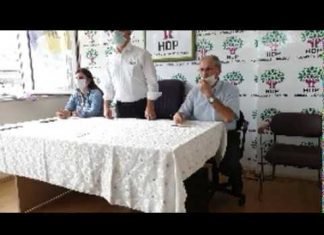 HDP Kocaeli İl binamızda Demokrasi yürüyüşüyle ilgili basın toplantısı yapıyoruz
