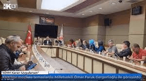 “AİHM KARARINI UYGULANACAK” KHKLILAR ÖMER FARUK GERGERLİOĞLU’NU MECLİSTE ZİYARET ETTİ