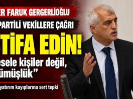 Gergerlioğlu’ndan AK Partili vekillere istifa çağrısı: “Mesele kişiler değil, çürümüşlük”