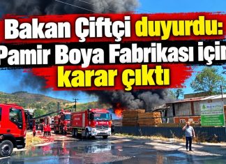 Bakan Çiftçi duyurdu: Pamir Boya Fabrikası için karar çıktı